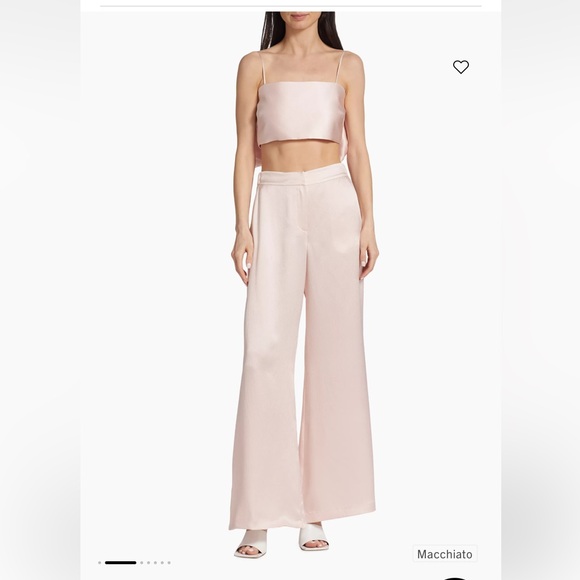 LoveShackFancy Roseanna Silk Sleeveless Crop Top NWT S in Macchiato - Picture 6 of 12